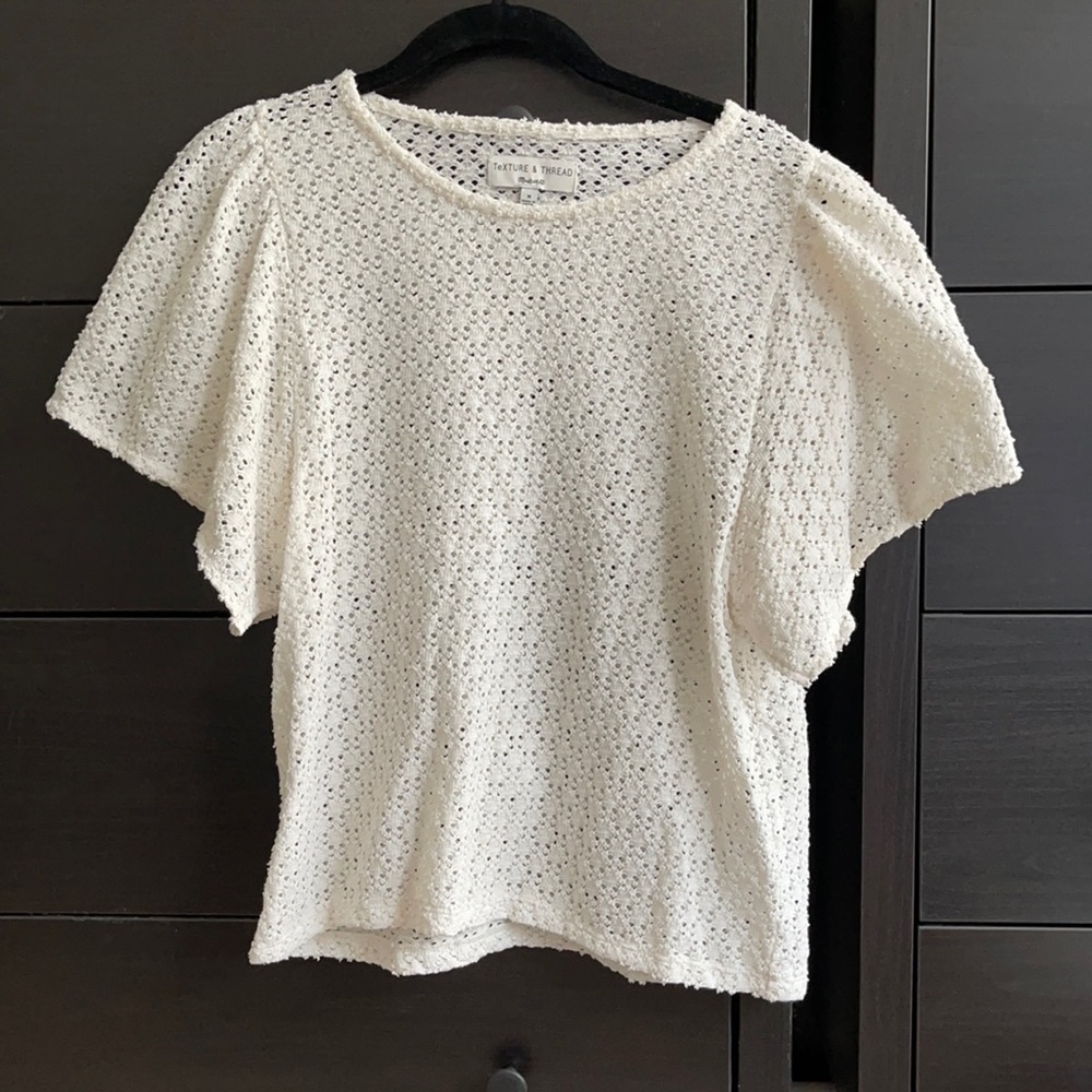 Madewell eyelet top